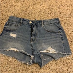 Pacsun High Rise light wash festival short size 26